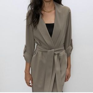 Kahlo robe by Babaton, size XS, taupe